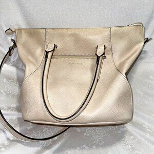 Max Studio Faux Leather Shoulder Bag  Quiet Luxury Neutral Zip Tote Purse